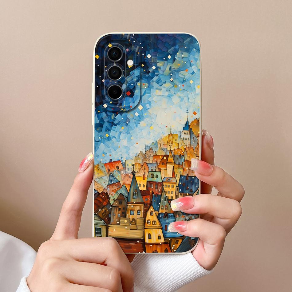 Чехол для Samsung Galaxy M14 M23 F23 M33 M53 Задняя крышка Милый Модный Мягкий Жидкий Силикон Защита Камеры Противоударный Чехлы для Телефона
