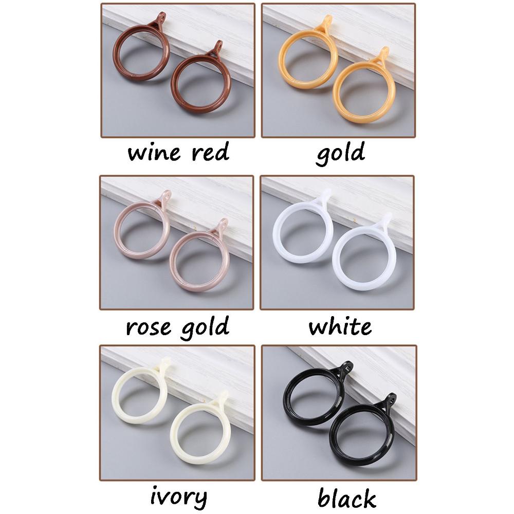 Mute Solid Color Simple Curtain Accessories Roman Rod Clip Hook Curtain Rings Hanging Loop Buckle
