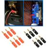 AGULKA Banana Gold for and Sound Systems Red 6 Plugs, Plated, Screw-in Type, Audio/Video Receivers, Amplifiers, (6 + Black)