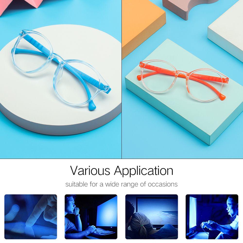 Boy Girl Transparent Soft Frame Blue Light Blocking Glasse Clear Lens Computer Glasses Kids Eyewear