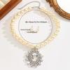 Luxury Necklace Earrings Set Rhinestone Inlaid Women Jewelry Set  Bridal