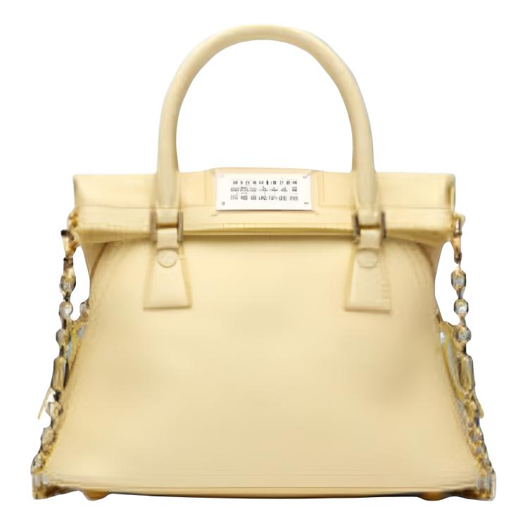 Maison Margiela Snap Closure Goat Leather Shoulder Bag Women handbags Lemon-Yellow SB1WG0036P5348T7320