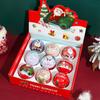 1PC Kids Favors Mini Tin Box Round Empty Case Santa Printing Candy Storage Case Round Ball Shaped