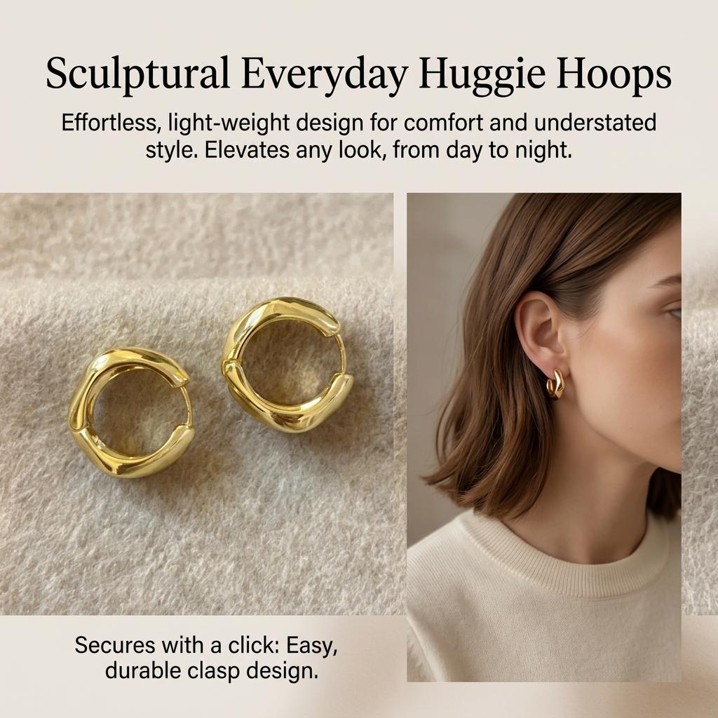 Women Geometric Rhombus Earrings Simple Alloy Ear Cuffs for Casual and Formal Occasions