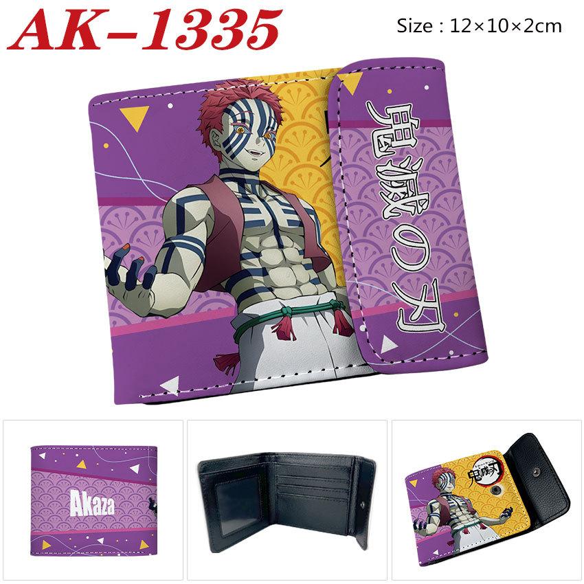 Demon Slayer Wallet Anime Bi-Fold PU Snap Short Purse Portable Card Holder Tanjiro Nezuko