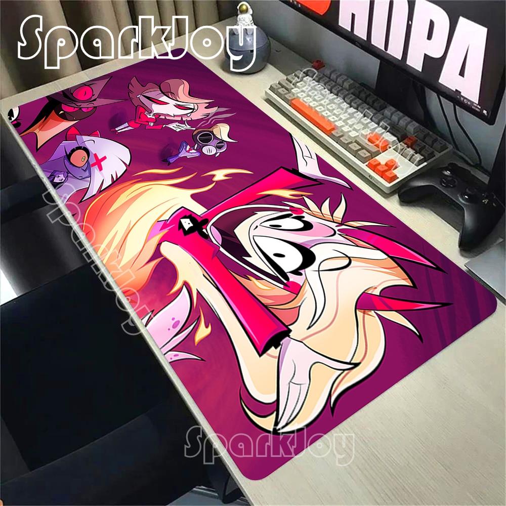 Gamer Mousepad Hazbins Hotels Cartoon New Mouse Pad Natural Rubber Soft Mouse Mat Big Deskmat Office Accessories Large Pc Mats