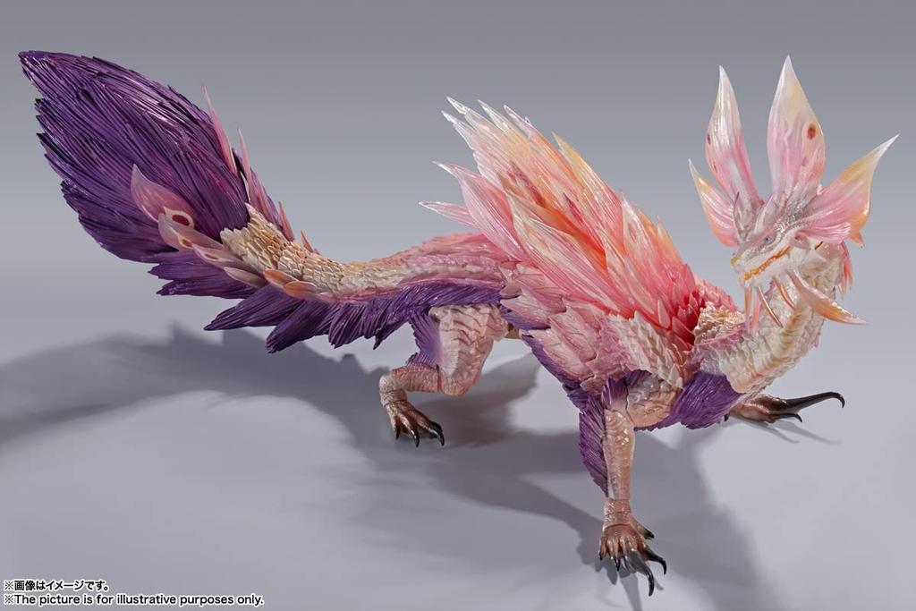 TAMASHII NATIONS MonsterArts Monster Hunter Sunbreak Approximately PVC ABS Painted Action Multicolor S.H. Rise Tamamitsune, 310mm, & Figure,