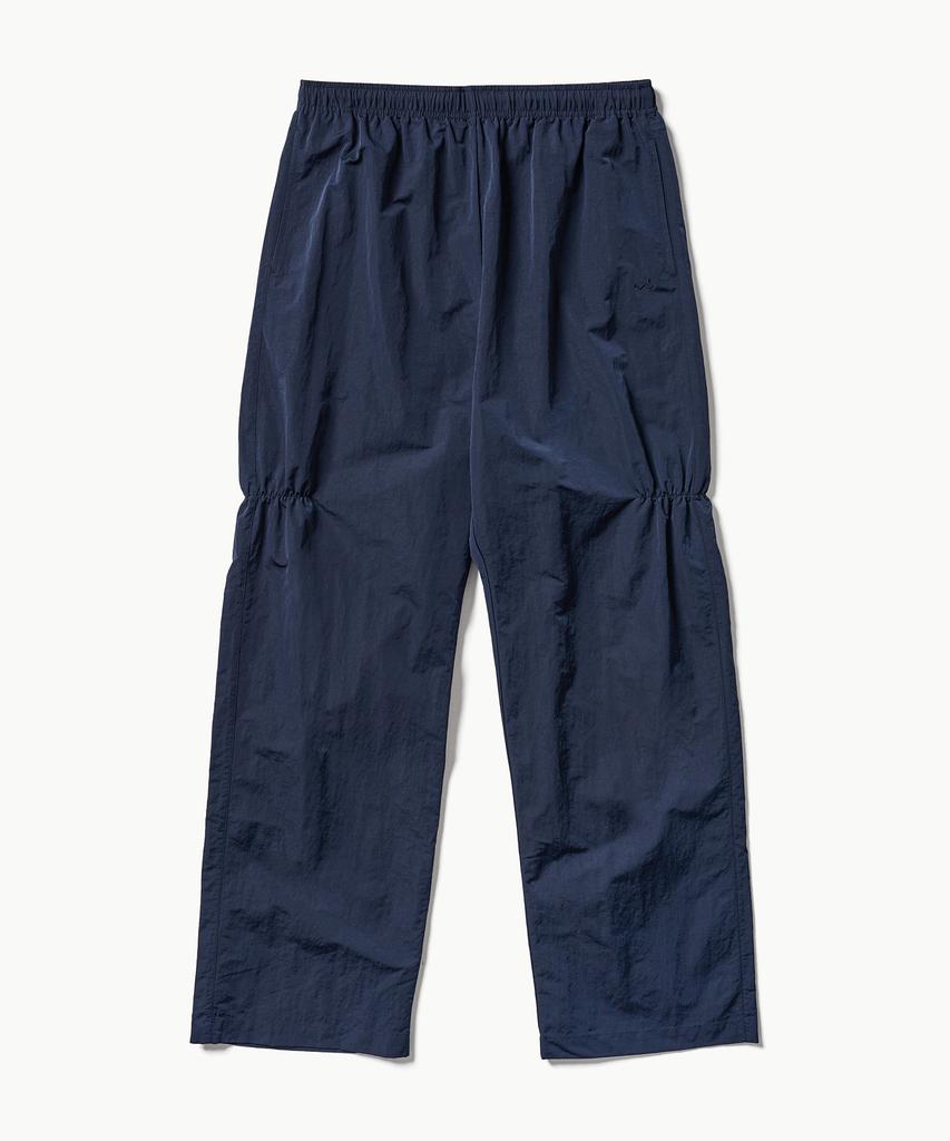 POEV Shirring Nylon Straight Pants - Navy