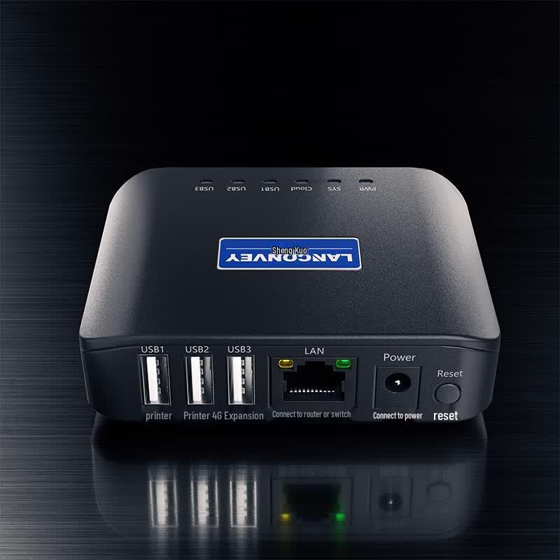 Беспроводной и проводной 3-портовый USB-сервер печати Lankuo PS311UW
