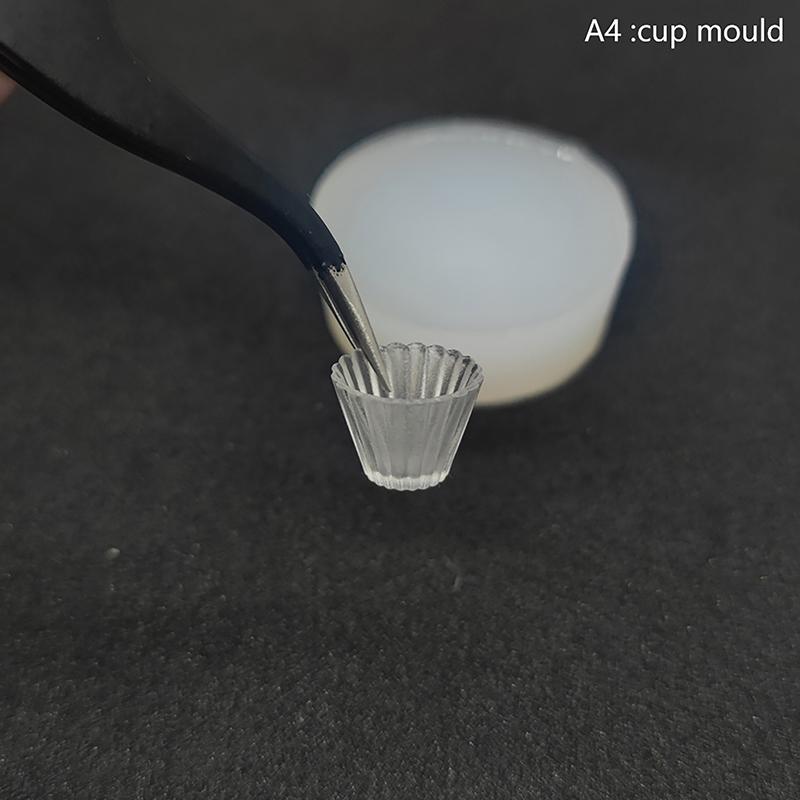 Dollhouse Silicone Tableware Mold Dollhouse Mini Dish Bowl Model Dolls House Kitchen Toys Accessories