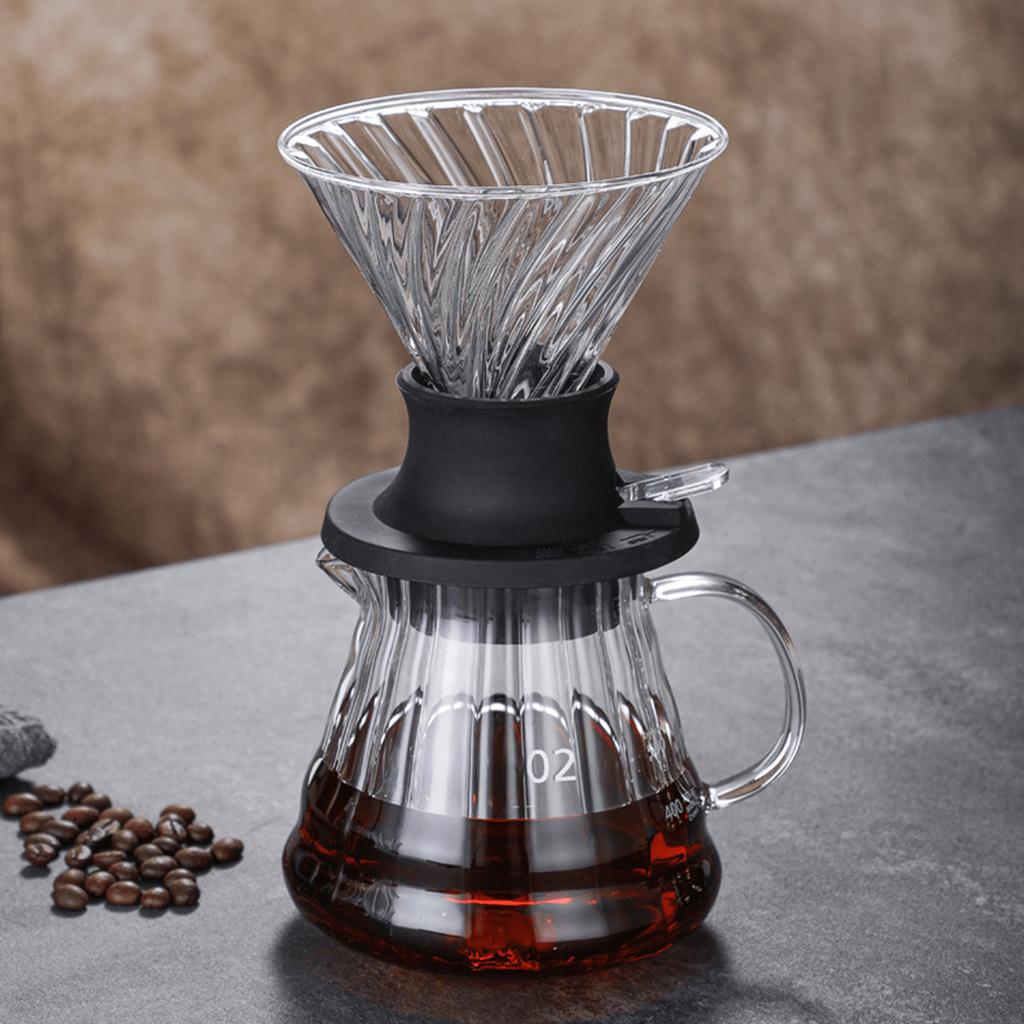 Leeseph Coffee Filters Immersion Coffee Dripper Glass Pour Over Coffee Maker with Push Switch, Drip Slow Brewing Accessories