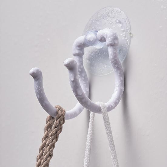 Крючок на присоске, вешалка для полотенец с 2 крючками, настенный крючок без сверления, крючок для ванной комнаты, кухни