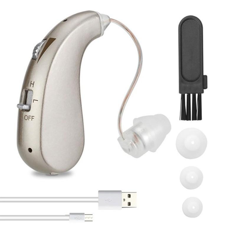 Digital Rechargeable Hearing Aid Wireless Mini Hearing Amplifier Smart Noise Reduction Invisible BTE Ear Aids
