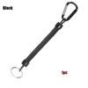 Camping Portable Fishing Lanyards Spring Elastic Rope Camping Carabiner Anti-lost Phone Keychain