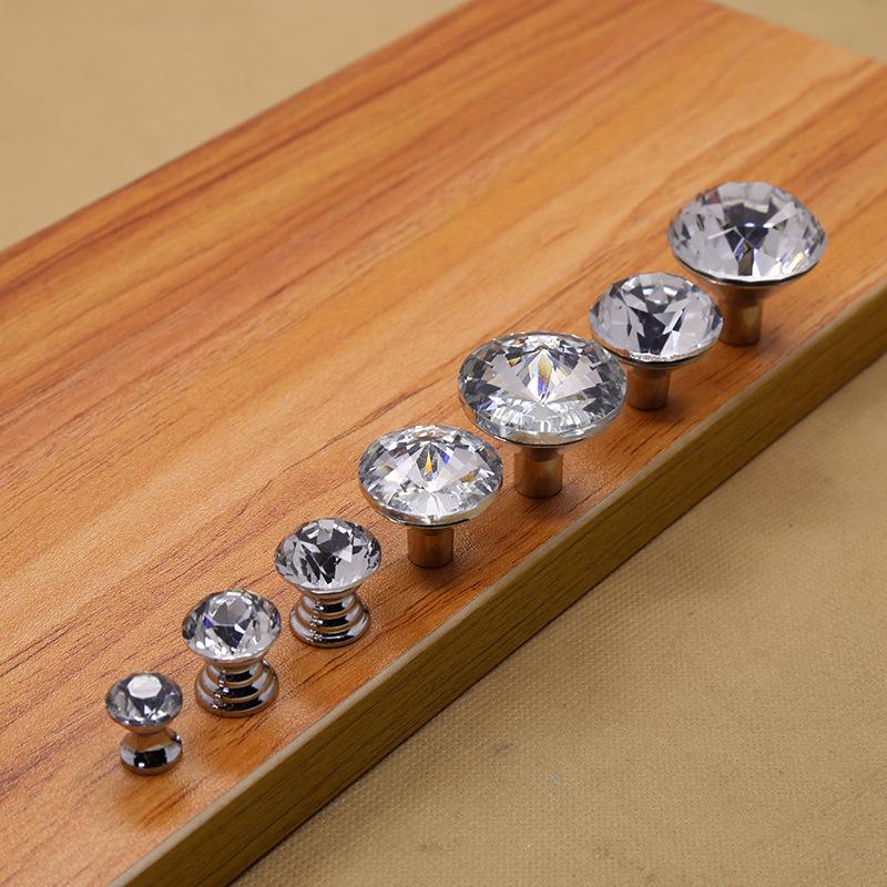 12 мм акриловая хрустальная и деревянная ручка для ящика с одним отверстием для шкатулки для драгоценностей