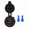 Dual QC3.0 Quick Charge Dual USB Charger Socket Power For 1224V Car Motorcycle Boat