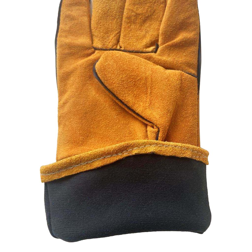 Welding Gloves Heat/Fire Resistant Gloves Durable Leather Gloves for BBQ,Oven Furnace, Fireplace Stove and More