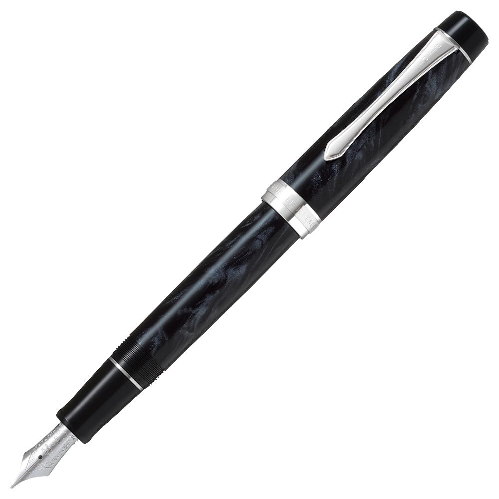 Pilot Перьевая ручка Custom Heritage SE, средний стержень, мраморная, 14K золото, (M), Черный, FKVH3MRMABM, Перо.