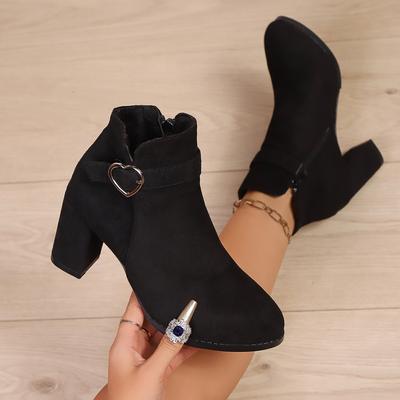 Внешняя торговля большой размер ботинки Мартин женские 2025 осень и зима новые британский стиль замшевые остроносые толстый каблук короткие модные ботинки