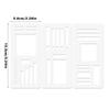 3pcs Simple Dot Grid Design Handmade Flexible Record Template DIY Scrapbook Journal Rectangle Stencil Ruler Set Stencil Ruler