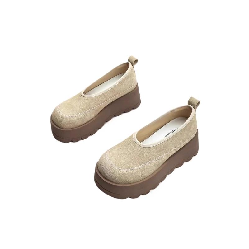 Мода 2025 Весна Новая Женская Обувь Модная Удобная Повседневная Обувь Неглубокая Платформа Женская Обувь Увеличение Роста Лоферы