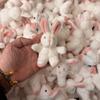 Плюшевые длинные уши кролика брелки с подвесками милые украшения женские автомобильные брелки рюкзак сумка подвеска держатель ключей