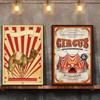 Magician Animals Canvas Painting Vintage Circus Poster Clown Amusement Artwork Prints For Bar Club Cafe Home Decor