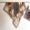 New Women Fashion 70*70cm Large Square Scarf Bandana Print Shawl Hijab Office Party Silk Satin Kerchief