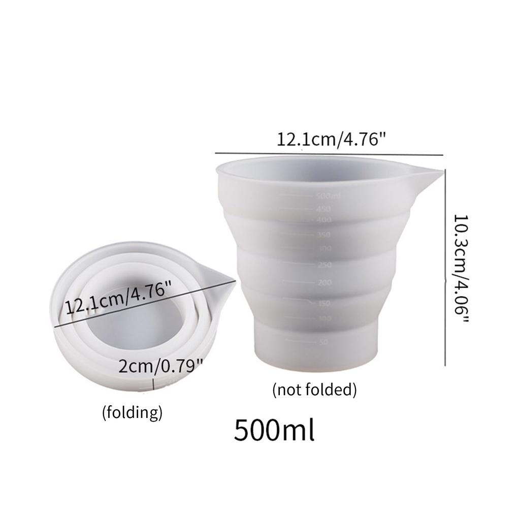 Складная силиконовая форма для мерного стакана, складной стакан, форма для литья эпоксидной смолы, инструмент для изготовления ювелирных изделий своими руками для искусства и ремесел из смолы