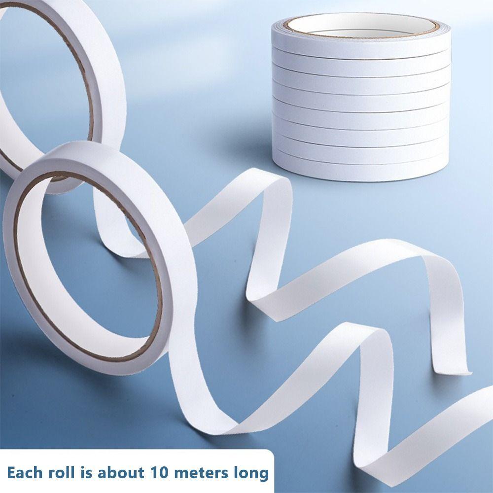 Strong Viscosity Strong Tape Sticker White Sticky Paper Double Sided Tape  School/Home/Office