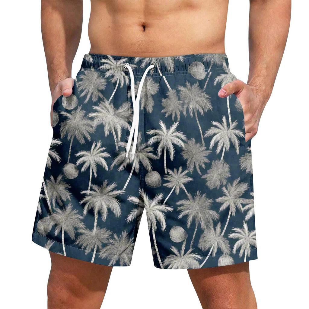 Men's Hawaiian Lace-up Shorts Casual Pants