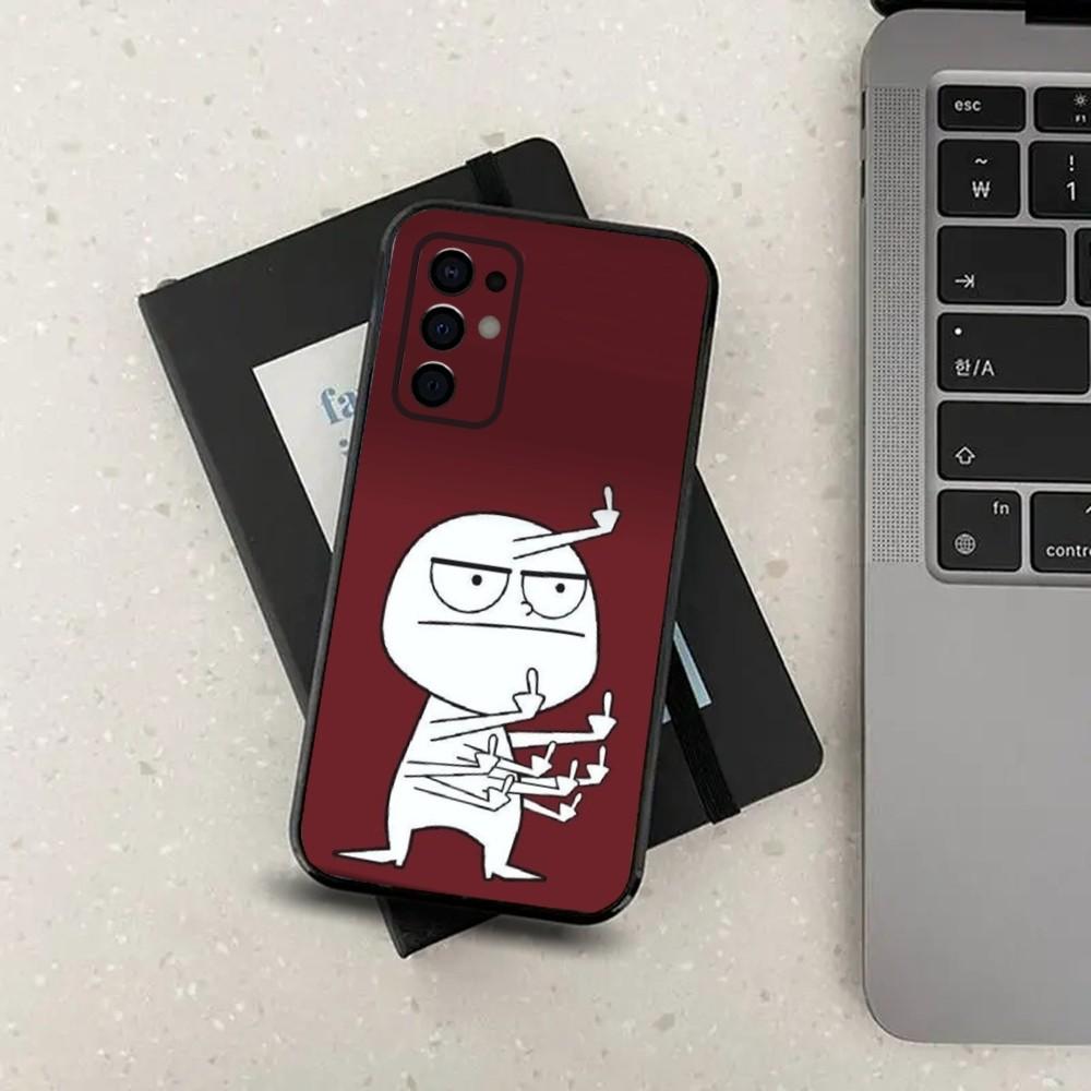 Смешной чехол для телефона с средним пальцем для Samsung S24,S21,S22,S23,S30,Ultra,S20,Plus,Fe,Lite,Note,10,9,5G Черный Мягкий чехол