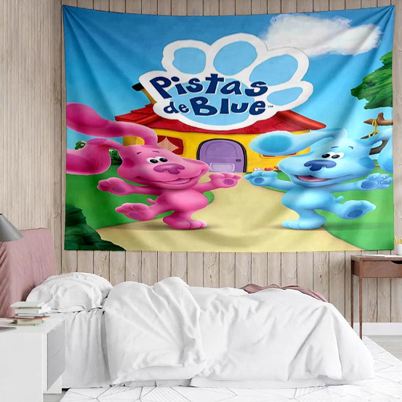 Blue's-Clues Print Tapestry, Backdrop, Easy Setup, Ideal for Bedroom, Office & Living Room, with Aesthetic Wall Hanging Decor.