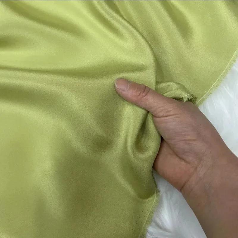 Однотонная 100% шелковая ткань Крэп де Шин 30 момми, тяжелый шелковый крэп, ткань для одежды, платьев, брюк