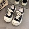2025 летние новые дышащие белые туфли с мягкой подошвой женские на шнуровке с большой головкой студенческие женские повседневные парусиновые туфли женские