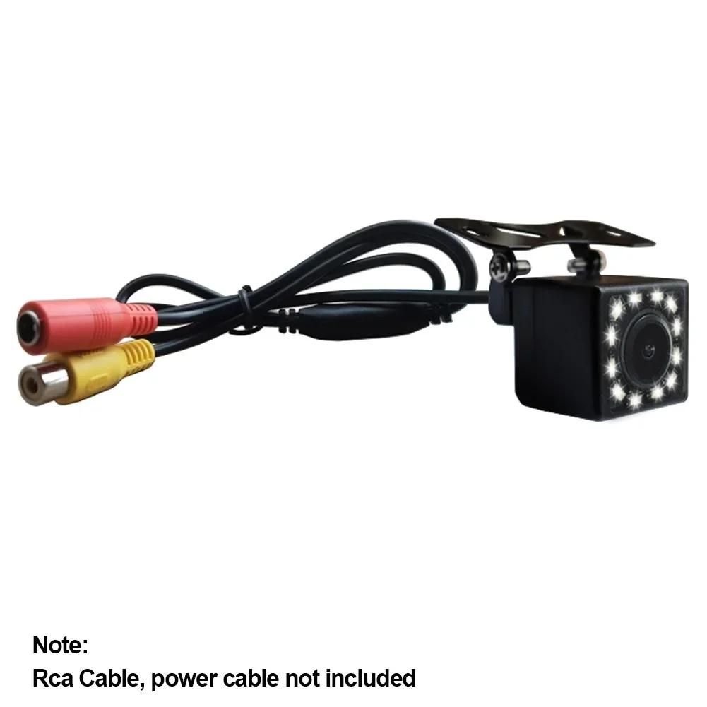 Автомобильная камера заднего вида, камера заднего вида для парковки, водонепроницаемая IP68, светодиодный монитор заднего вида с ПЗС-матрицей и функцией ночного видения, изображение высокой четкости