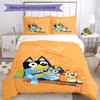 Bluey Friends Adventure 3‑Piece Bedding Set,Soft Breathable Duvet Cover with 30 Pillowcases,Multi‑Scene for Bedroom Dorm,Perfect Holiday Birthday Gift
