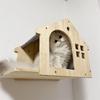 Кошачье дерево для лазания Настенное деревянное полки для кошек Прыгающая мебель Когтеточка Гамак Лестница Игровой лазательный комплекс