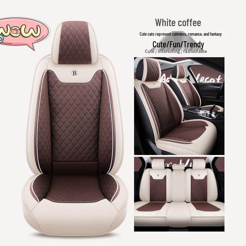 Cartoon Full Coverage Car Seat Cushion for All Seasons - Universal Fit