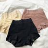 Women Underpants Seamless Lace High Waist Tummy Control Slim Fit High Elasticity Safety Pants Floral Embroidery Panties Daily Wear Underwear