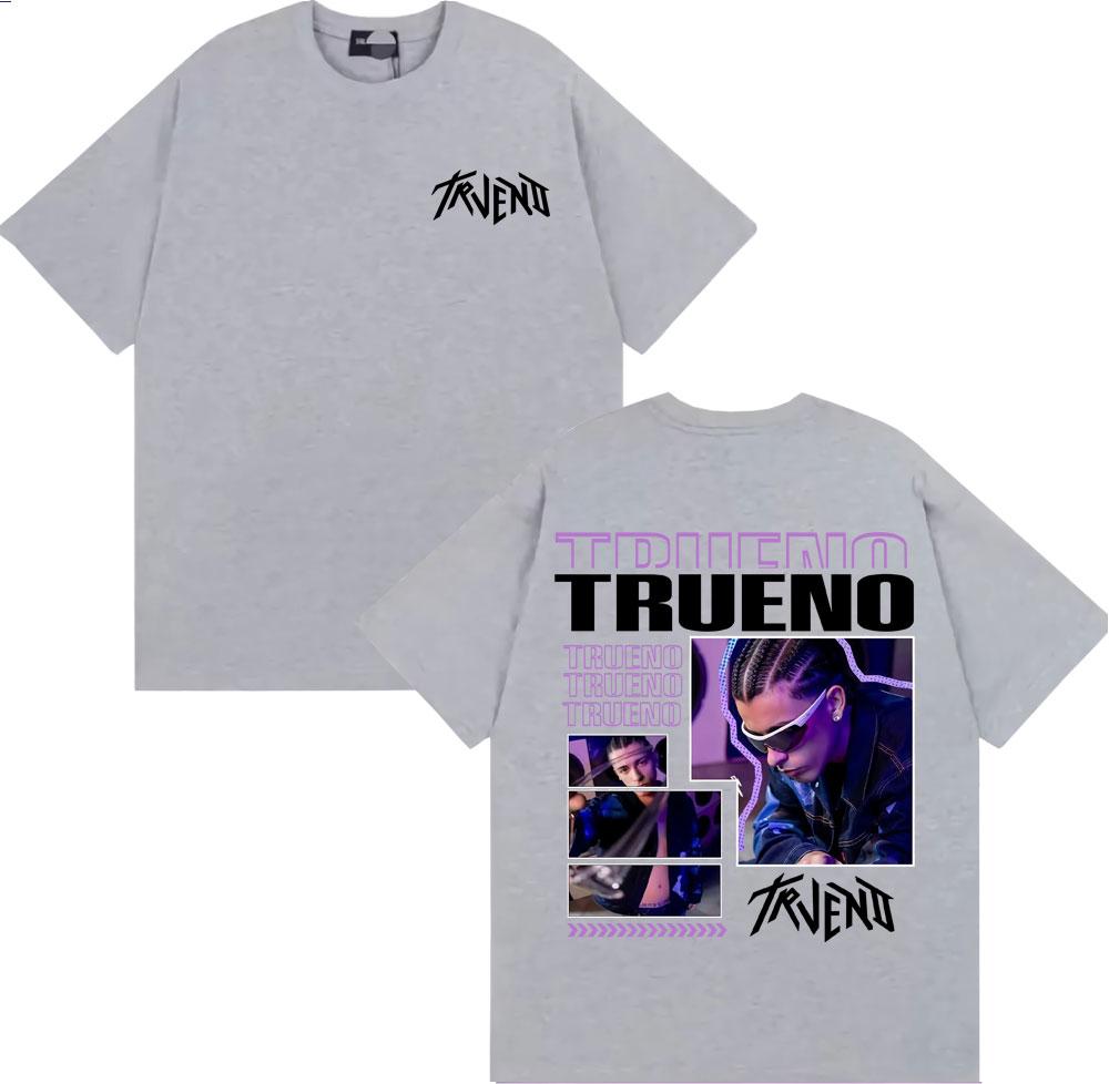 Rapper Trueno Mateo Palacios Tour 2026 Merch Tshirts Unisex Fashion Hip Hop Punk T Shirt 100 Cotton Loose Oversized Tshirt