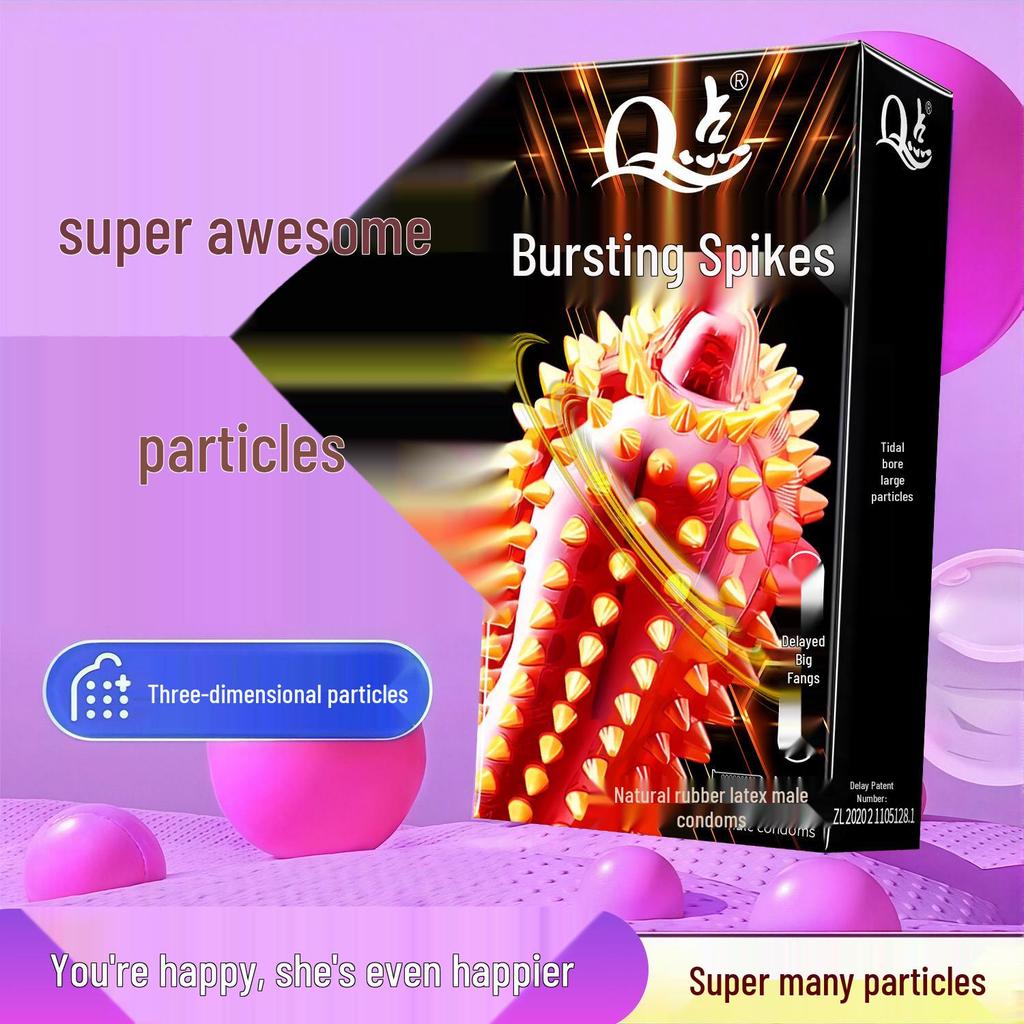 Q Point 369 Large Particle Thickened Desensitizing Condoms - Long-Lasting Delay for Men’s Safety by John Super Bird