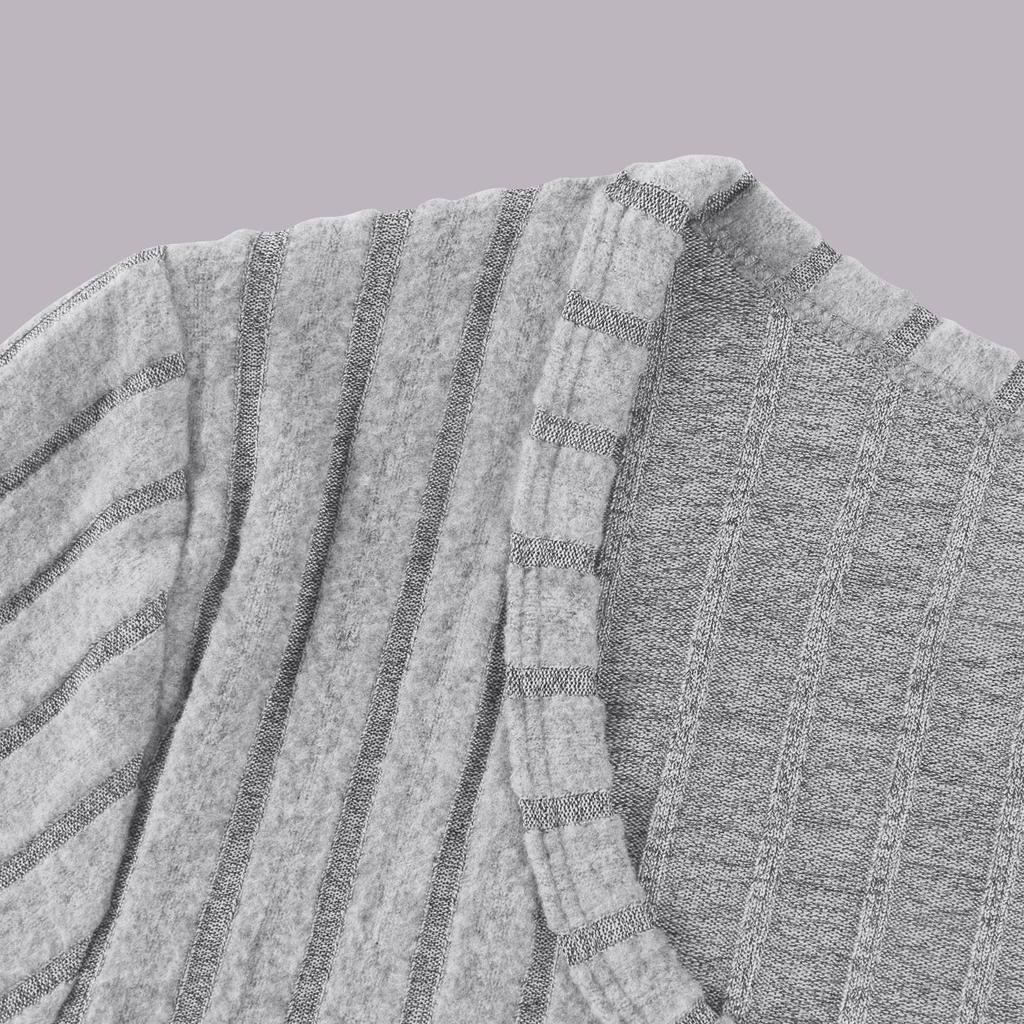 Large Size Long Sleeved Square Neck Slit Knitted Long Dress For Women