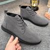 Men Shoes Luxury Suede Men Chelsea Boots 2025 New Comfortable Lace Up Ankle Boots Outdoor Casual High Quality Men Boots Hombre