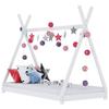 VidaXL Kid's Bed Frames Kid's Cabin Bed Children's Bed Structure House Children's Bedroom Interior White 283358