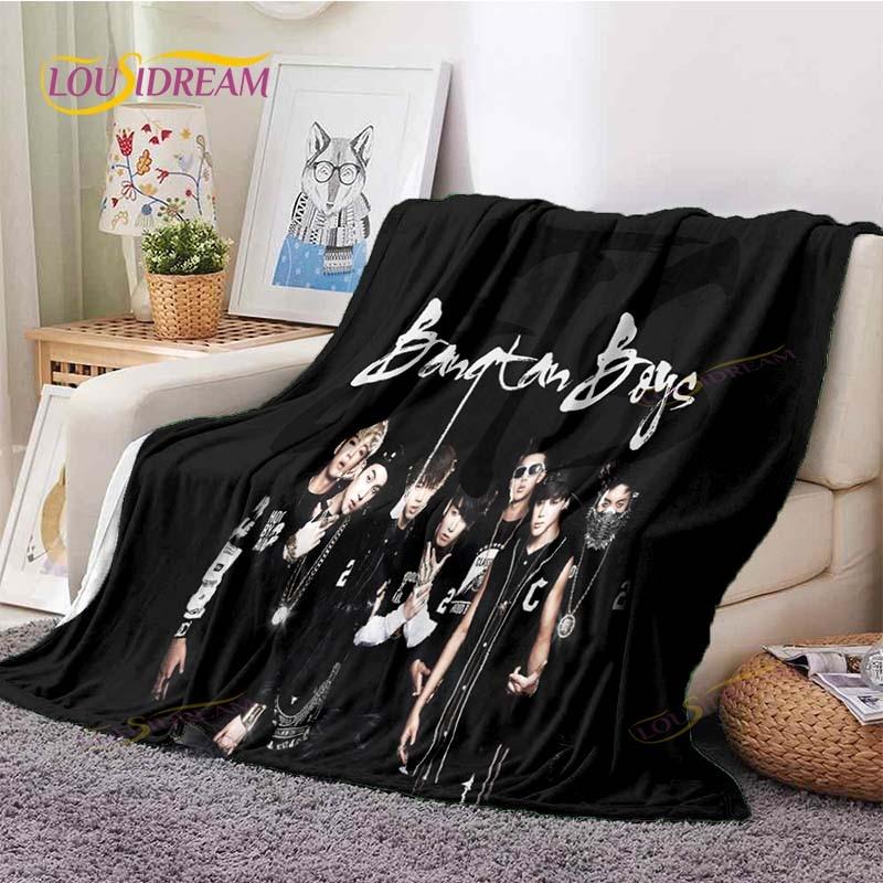 Kpop Bangtan Boys BTS Плед Покрывало для дивана Постельное белье для путешествий Распродажа Плед-накидка Фланелевый плед Покрывало Плед для пикника