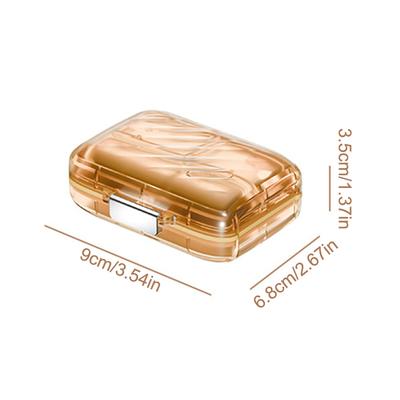 Органайзер для таблеток Дорожная таблетница Водонепроницаемый контейнер для лекарств Держатель для добавок и витаминов Карманная аптечка Хранение таблеток