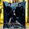 1pc The Vampire Diaries4 Theme Soft Flannel Throw Blanket - Digital Print, Polyester, Cozy for All Seasons, Perfect for Outdoor, and Travel