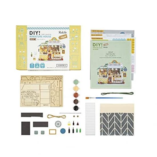 DIY Miniature House Dollhouse DG Series Music Bar with Japanese Instructions Tsukurundesu®