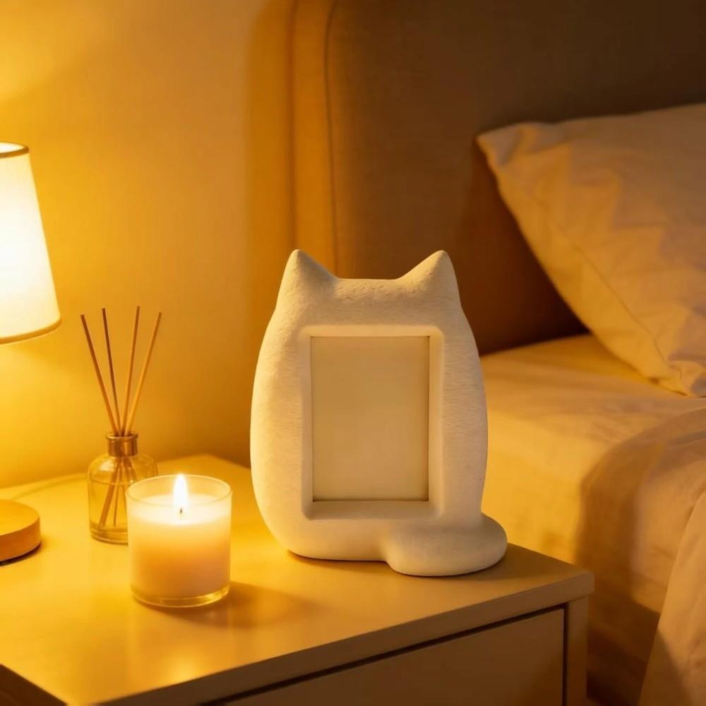 Home Decoration Cat Photo Frame 3D Printed DIY Desktop Ornament Album Ornament Office Desk